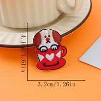 Patchs brodés thermocollants ou à coudre en forme de tasse de thé de dessin animé, parfaits pour les accessoires vestimentaires DIY tels que vêtements, sacs et chapeaux