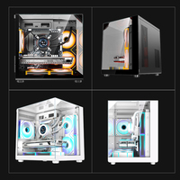 High Quality Tempered Glass Gaming PC Case ITX MATX Computer Case Support 330mm GPU 240mm Radiator Top I/O USB3.0 USB2.0