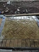 Moule à briques en plastique ABS Reazone, motif chevrons, pour béton, gaufrage extérieur, forte résistance, installation de barres d'armature, modèle RZR