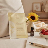 Prix d'usine – Sachet cosmétique rose en feuille laminée pour masque facial, emballage thermoscellable pour masque en feuille avec marque personnalisée