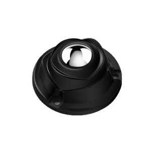Roue de meuble avec roulement à billes, fixation par plaque, en plastique noir, design minimaliste, installation facile - Product Image 1