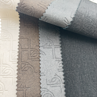 Tissu en similicuir PU polyester de designer, respirant, doux, léger, anti-moisissure, résistant à l'abrasion, 320 GSM, vente en gros