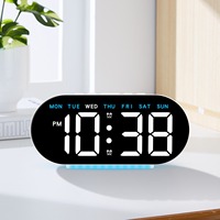 Huayang GH8035 Quarz Multifunktionaler LED Digitaler Wecker mit Nachtlicht Wanduhr für Studierzimmer USB-Betrieben