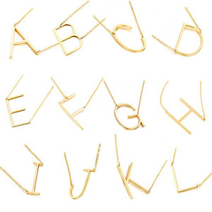 Lettera targhetta collana personalizzata qualsiasi <span class=keywords><strong>nome</strong></span> 11 stile di carattere <span class=keywords><strong>per</strong></span> ragazze scegli gioielli da donna personalizzati in acciaio inossidabile moda uomo - Product Image 5