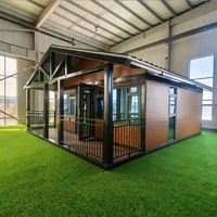 Maison Conteneur en Acier Extensible Préfabriquée Personnalisée 20/30/40 pieds, 2 à 5 Chambres, Design Moderne Respirant pour Appartement et Hôtel