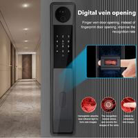 Venta al por mayor Tuya Aplicaciones Huella digital Pantalla táctil Sin llave Portátil Hogar Alta seguridad Antirrobo Sirena Alarma Privacidad Cerradura de puerta inteligente