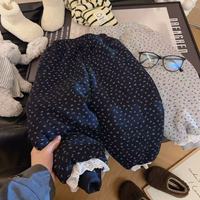 Celana Termal Anak Berlapis Tiga dengan Lapisan Fleece Ekstra Tebal dan Pola Bunga - Menjaga Kehangatan Sepanjang Musim Dingin.