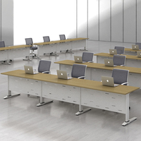 Table de conférence pliable au design moderne à roulettes bon prix Tables pliantes de réunion de bureau Matériau Mfc Bureau modulaire Bureau à domicile