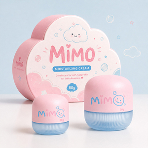 Envase Cosmético Personalizado, Tarro de Crema de 30g 50g, Boca Ancha, Contenedor de Crema para Bebés con Cuchara, Tarro para Cuidado de la Piel, Envase PYC - Product Image 1