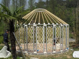 Yurte mongole <span class=keywords><strong>en</strong></span> <span class=keywords><strong>bois</strong></span> de 4,5 m, 5 m, 8 m, utilisée pour le camping <span class=keywords><strong>en</strong></span> plein air - Product Image 3