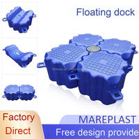 Plateforme flottante modulaire en HDPE pour pontons, quais embarquables pour activités nautiques - Jet ski, aviron, étanche