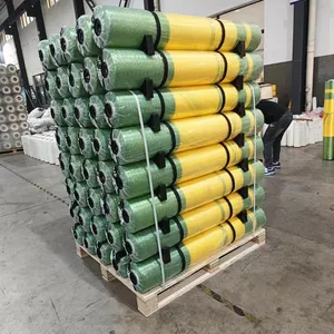 100% baru HDPE kualitas tinggi tugas berat bersih bale 1.23*3000m bungkus untuk rumput pertanian penanda garis jerami bulat
