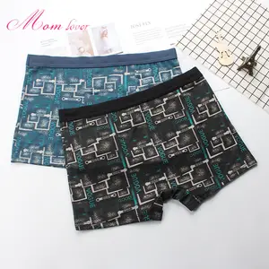 Celana Dalam Pria Hitam Seksi Boxer Motif Warna-warni Katun Bersirkulasi Panas Cantik