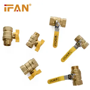 Высококачественные газовые запорные клапаны IFAN с длинной ручкой-бабочкой для мужчин и женщин, кованый латунный шаровой клапан, газовый шаровой клапан