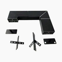 Système de main courante minimaliste sans cadre en alliage d'aluminium avec fixation par clipser le verre, pour terrasses intérieures et extérieures