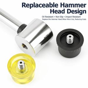 Marteau de mécanicien ANDUUK de qualité supérieure, manche en acier, tête fendue, pour installation, camping et extérieur (OEM) - Product Image 3