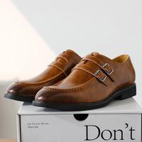 Chaussures pour hommes en cuir véritable à double boucle, décontractées et habillées, pour affaires, bureau, mariage, vente en gros