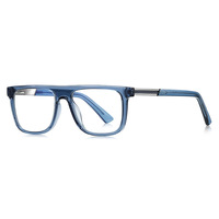 Monture de lunettes unisexe pour homme d'affaires, design carré de marque, lunettes optiques à charnière à ressort en métal, pour lecture, modèle 2331