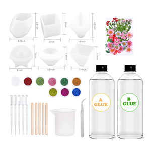 Kit de démarrage pour la création de bijoux en résine de silicone personnalisés avec moules en cristal et fleurs séchées - Product Image 3
