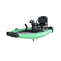 Bateau gonflable à pédales pliable de 335 cm, canoë de pêche, kayak gonflable à pédales, bateau à rames, Drop Stitch