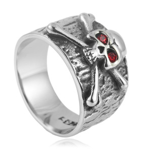 Skull <b>Ring</b> Stainless Steel Men's Punk Style Geometric Skeleton Design Party Jewelry 24019 - Product Image 3