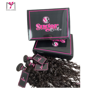 MUYANG Customized Logo Matte <b>Black</b> Wig <b>Box</b> With Gold Foil Paper Wig Gift Paper <b>Box</b> - Product Image 6