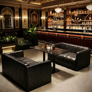 Ensemble <span class=keywords><strong>de</strong></span> table et chaises <span class=keywords><strong>de</strong></span> bar rétro en bois massif pour restaurants, cafés, salons <span class=keywords><strong>de</strong></span> thé, bistrots, tavernes, pubs - Imperméable - Product Image 3