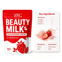 Boisson au collagène premium avec formule à la fraise japonaise pour un blanchiment efficace de la peau et la restauration du collagène – Complément professionnel