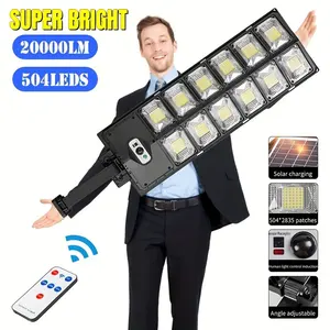 1 Pack Super Bright 504 Led Solar Street Light - 3 Modes Waterproof Outdoor Garden Lighting With Motion Sensor