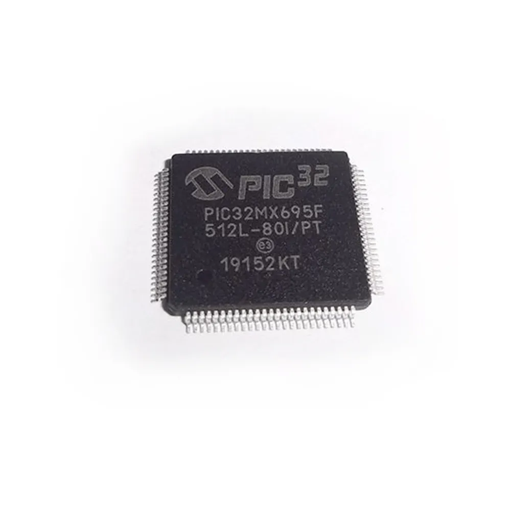 Purechip PIC32MX695F512L-80I/पीटी QFP100 arduino के लिए स्टॉक में इलेक्ट्रॉनिक उपकरणों एकीकृत परिपथ आईसी PIC32MX695F512L-80I/पीटी