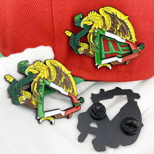 Pin para sombrero con insignia de águila mexicana, tipo hebilla de fundición a presión, emblema decorativo para gorra de béisbol, accesorio para sombrero deportivo de adulto - Product Image 1