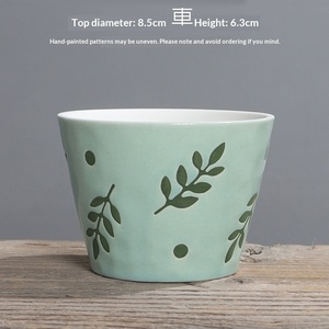 แก้วเซรามิกญี่ปุ่นลายเพ้นท์มือสุดหรู 180 มล. พร้อมหูจับ สำหรับลาเต้อาร์ตและกาแฟ เหมาะสำหรับร้านกาแฟ - Product Image 6