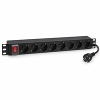 OEM ODM Rack de prises Schuko mural PDU pour la surveillance de télévision en circuit fermé