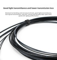 Sensor Probe Serat Optik Refleksi Difus Buatan China 1m, Bersertifikasi IP65 CE, Jarak Deteksi 0-80mm, Sudah Terkabel 24V