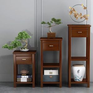 Soporte para flores para sala de estar, mesa de centro para balcón, de madera maciza, sencillo, estilo chino, estilo clásico chino - Product Image 4