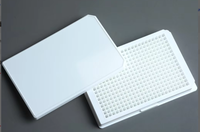 Plaques de culture cellulaire jetables en plastique blanc à 384 puits, à faible adsorption, Alpha Plus Laboratory Supplies