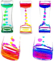 Nouveau minuteur de relaxation à bulles liquides en acrylique coloré, moderne et original, pour cadeau d'anniversaire, de bureau ou décoration pour enfants