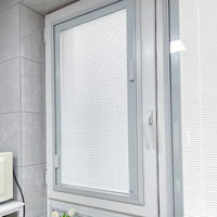 Verre d'auvent à double vitrage avec stores internes et stores automatiques en aluminium avec verre