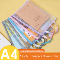 Bolsa de Archivo de Nailon A4 Portátil para Documentos de Oficina, Transpirable, de Una Sola Capa, Color Sólido, con Logotipo Personalizable