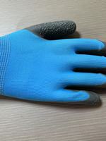 Gants de sécurité robustes en coton et polyester, enduits de latex froissé, antidérapants, pour la construction