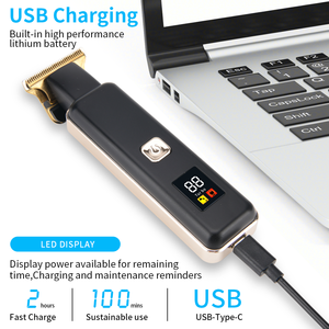 PRITECH tùy chỉnh điện tóc Clipper có thể sạc lại <span class=keywords><strong>Mini</strong></span> Zero gapped t Blade tóc tông đơ - Product Image 4