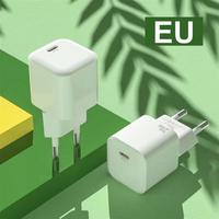 Adaptador Ice Square PD 20W Cargador Usb Tipo C Tipo-c Carga rápida UE EE. UU. Enchufe Mini Usbc Cargador de pared Cable Ladrillo Cubo