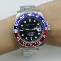 Montre SEILOCE NH35 pour hommes, mouvement automatique de luxe, lunette en céramique, montre-bracelet étanche, cadran lumineux noir