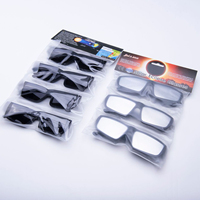 2024 gros lunettes d'éclipse de visualisation solaire ce iso certifié lunettes d'éclipse solaire en plastique