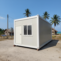 Bureau de chantier de 20 pieds, installation rapide, structure en acier isolée, imperméable, conteneur modulaire en kit