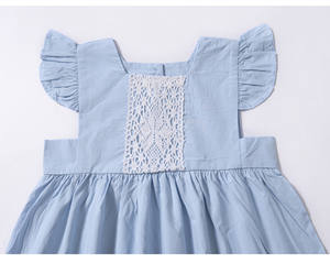 Robe à manches papillon florale pour enfants de 1 an, avec dentelle, vente en gros du Bangladesh, prix abordable, directement de l'usine - Product Image 2