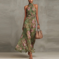 Robe longue maxi moulante pour femme, tendance, à fente haute, en maille transparente et à ourlet irrégulier