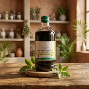 Productos Herbales Chamakkatt ASWAGANDHARISHTAM Producto para el Cuidado de la Salud 450ml para Trastornos de Neurones Motorios - Product Image 2