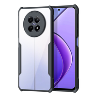 Étui de téléphone portable de haute qualité avec cadre en TPU anti-chute à 4 coins, design en acrylique transparent, résistant aux chocs pour Realme 12 5G