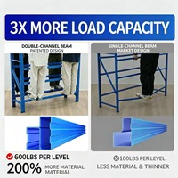Scaffalatura Scorrevole Senza Bulloni per Accesso Facilitato, Scaffalatura Metallica per Pallet per Uso in Diverse Applicazioni di Stoccaggio